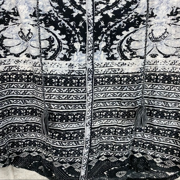 Lucky Brand Womes Tassel Tie Top Medium Peasant - Picture 2 of 12